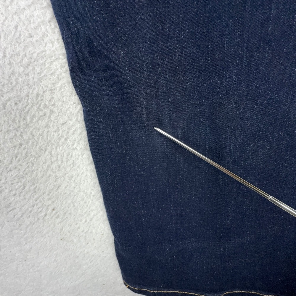 Levis 505 Straight Leg Jeans Womens 18S Dark Wash Mid Rise Blue Denim 15505-0145 - Picture 7 of 11